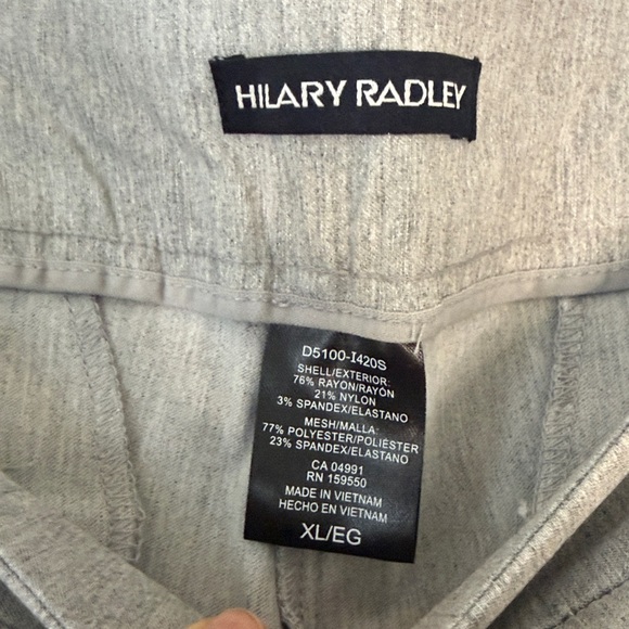 NWT Hilary Radley Pull On Pants XL Gray Tummy Control Stretch Ankle Work Pants - Picture 2 of 6